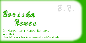 boriska nemes business card
